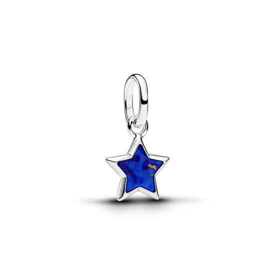 Pandora PANDORA 794613C01 Star sterling silver mini dangle with imitation lapis lazuli