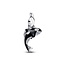Pandora PANDORA 794683C01 Orca sterling silver double dangle with zirconia and black enamel