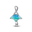 Pandora PANDORA 794685C01 Manta sterling silver dangle with zirconia, white bioresin man-made mother of pearl