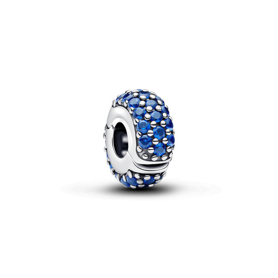Pandora PANDORA 794700C01 Sterling silver clip with royal blue crystal and silicone grip