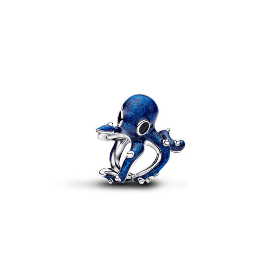 Pandora PANDORA 794706C01 Octopus sterling silver charm with shimmering blue and black enamel