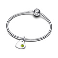 Pandora PANDORA 794295C08 Engavable heart sterling silver dangle with spring green crystal, augustus