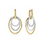 Ti Sento Milano TI SENTO MILANO 78067ZY Zilver gerhodineerde klapcreolen met grote ovale vergulde hangers, met zirconia