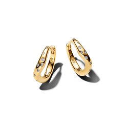 PANDORA 264663C01 14k gold-plated hoop earrings with zirconia