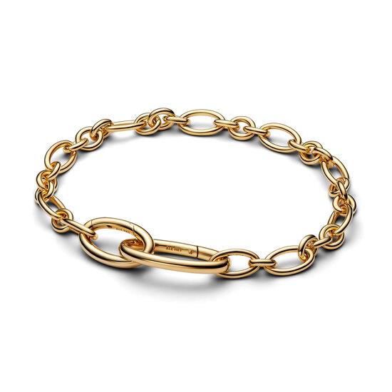 Pandora PANDORA 564678C00 14k gold-plated oval link bracelet, 20.5 cm