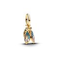 Pandora PANDORA SHINE 764490C01 Cicada 14k gold-plated dangle with zirconia and glittery blue and purple UV resin