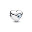 Pandora PANDORA 794161C03 Heart sterling silver charm with sea aqua blue crystal, birthstone, maart