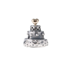 PRE-OWNED PANDORA 790347C zilveren bedel taart