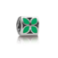 Pandora PRE-OWNED PANDORA 790437EN03C zilveren bedel groene bloem emaille