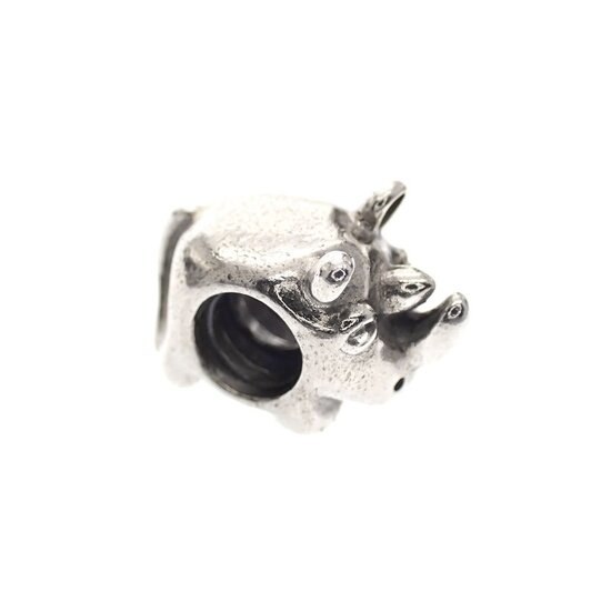 Pandora PRE-OWNED PANDORA 790252C zilveren bedel neushoorn