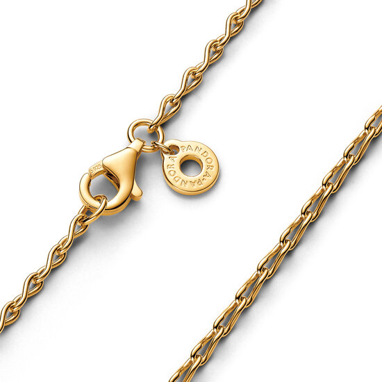 Pandora PANDORA SHINE 363052C00 Figure of 8 chain link 14k gold-plated necklace, 50 cm