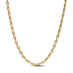 PANDORA SHINE 363052C00 Figure of 8 chain link 14k gold-plated necklace