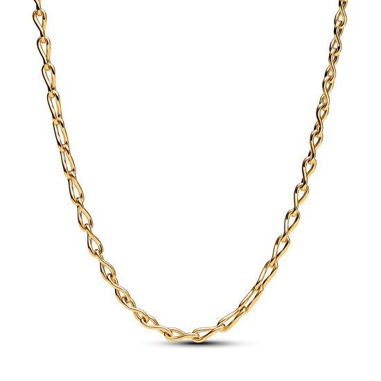 Pandora PANDORA SHINE 363052C00 Figure of 8 chain link 14k gold-plated necklace, 50 cm