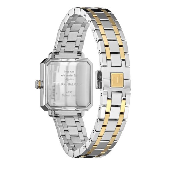 Balmain Watches BALMAIN B47323926 Eirini square 26 mm, staal bicolor, vierkant, zilverkleur wijzerplaat, saffier glas, 5Atm