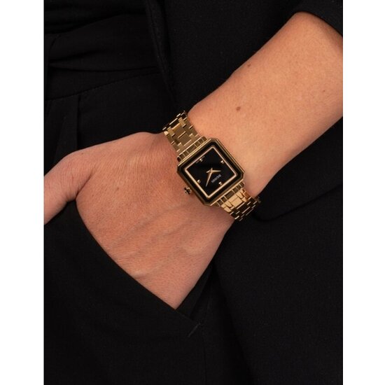 Balmain Watches BALMAIN B47303366 Eirini square 26 mm, staal doublé, vierkant, zwarte wijzerplaat, saffier glas, 5Atm