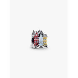 PANDORA 794934C01 Colorful houses sterling silver charm with zirconia and enamel