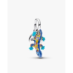 PANDORA 794916C01 Engravable salamandra sterling silver double dangle