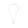 Ti Sento Milano TI SENTO MILANO 34129ZI/42 Zilver gerhodineerd collier met vaste hanger, 5x zirconia onder elkaar, 42 cm