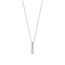 Ti Sento Milano TI SENTO MILANO 34129ZI/42 Zilver gerhodineerd collier met vaste hanger, 5x zirconia onder elkaar, 42 cm