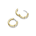 Ti Sento Milano TI SENTO MILANO 78073ZY Zilver vergulde klapcreolen, bezet met zirconia's, 14 mm