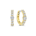 Ti Sento Milano TI SENTO MILANO 78073ZY Zilver vergulde klapcreolen, bezet met zirconia's, 14 mm