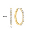 Ti Sento Milano TI SENTO MILANO 78077ZY Zilver vergulde klapcreolen, bezet met zirconia's, 20 mm