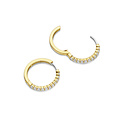 Ti Sento Milano TI SENTO MILANO 78077ZY Zilver vergulde klapcreolen, bezet met zirconia's, 20 mm