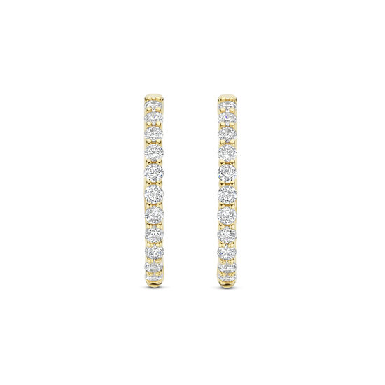 Ti Sento Milano TI SENTO MILANO 78077ZY Zilver vergulde klapcreolen, bezet met zirconia's, 20 mm