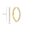 Ti Sento Milano TI SENTO MILANO 78078ZY Zilver vergulde klapcreolen, bezet met zirconia's, 24 mm