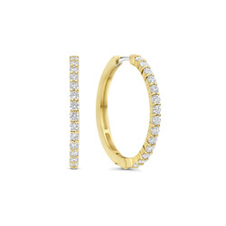 TI SENTO MILANO 78078ZY Zilver vergulde klapcreolen, bezet met zirconia's