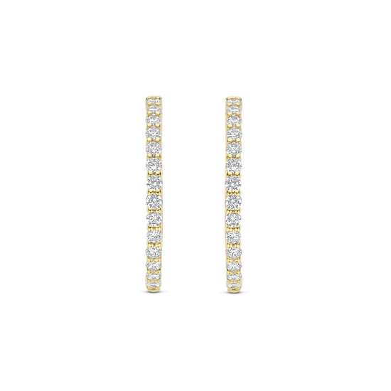 Ti Sento Milano TI SENTO MILANO 78078ZY Zilver vergulde klapcreolen, bezet met zirconia's, 24 mm