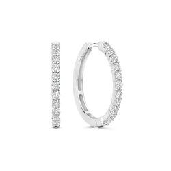 TI SENTO MILANO 78077ZI Zilver gerhodineerde klapcreolen, bezet met zirconia's
