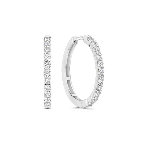 Ti Sento Milano TI SENTO MILANO 78077ZI Zilver gerhodineerde klapcreolen, bezet met zirconia's, 20 mm