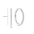 Ti Sento Milano TI SENTO MILANO 78078ZI Zilver gerhodineerde klapcreolen, bezet met zirconia's, 25 mm