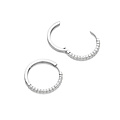 Ti Sento Milano TI SENTO MILANO 78078ZI Zilver gerhodineerde klapcreolen, bezet met zirconia's, 25 mm