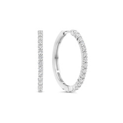 TI SENTO MILANO 78078ZI Zilver gerhodineerde klapcreolen, bezet met zirconia's