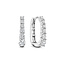 Ti Sento Milano TI SENTO MILANO 78075ZI Zilver gerhodineerde ovale klapcreolen, bezet met zirconia's, 20x3 mm