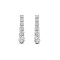 Ti Sento Milano TI SENTO MILANO 78075ZI Zilver gerhodineerde ovale klapcreolen, bezet met zirconia's, 20x3 mm