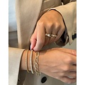 Collectie Milikan Huiscollectie 14krt geelgouden armband, fantasie, bol, 19 cm, 1060514