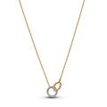 Pandora PANDORA Shine 364825C01-45 Sterling silver and 14k gold-plated pendant necklace with clear cubic