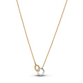 Pandora PANDORA Shine 364825C01-45 Sterling silver and 14k gold-plated pendant necklace with clear cubic