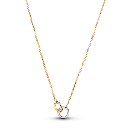Pandora PANDORA Shine 364825C01-45 Sterling silver and 14k gold-plated pendant necklace with clear cubic