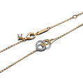 Pandora PANDORA Shine 364825C01-45 Sterling silver and 14k gold-plated pendant necklace with clear cubic