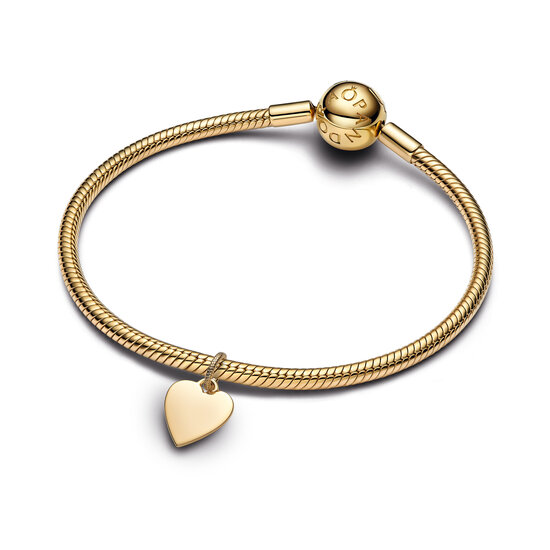 Pandora PANDORA Shine 368914C00 Engravable heart 14k gold-plated pendant