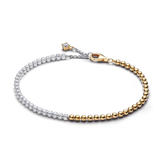 Pandora PANDORA Shine 564820C01 Sterling silver and 14k gold-plated bracelet with clear cubic zirconia