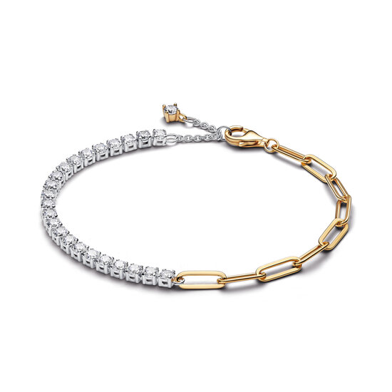 Pandora PANDORA Shine 564821C01 Sterling silver and 14k gold-plated bracelet with clear cubic zirconia