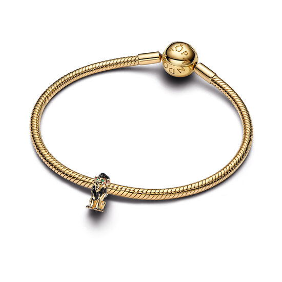 Pandora PANDORA Shine 764330C01 Disney Scar 14k gold-plated charm with black, green and brown enamel