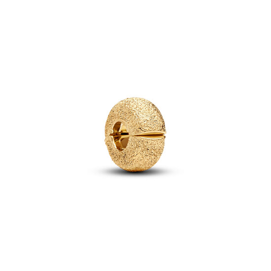Pandora PANDORA Shine 764771C00 14k gold-plated diamond pointed mini clip with silicone grip