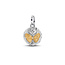Pandora PANDORA 764803C01 Butterfly sterling silver and 14k gold-plated medallion with clear cubic zirconia