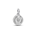 Pandora PANDORA 764803C01 Butterfly sterling silver and 14k gold-plated medallion with clear cubic zirconia